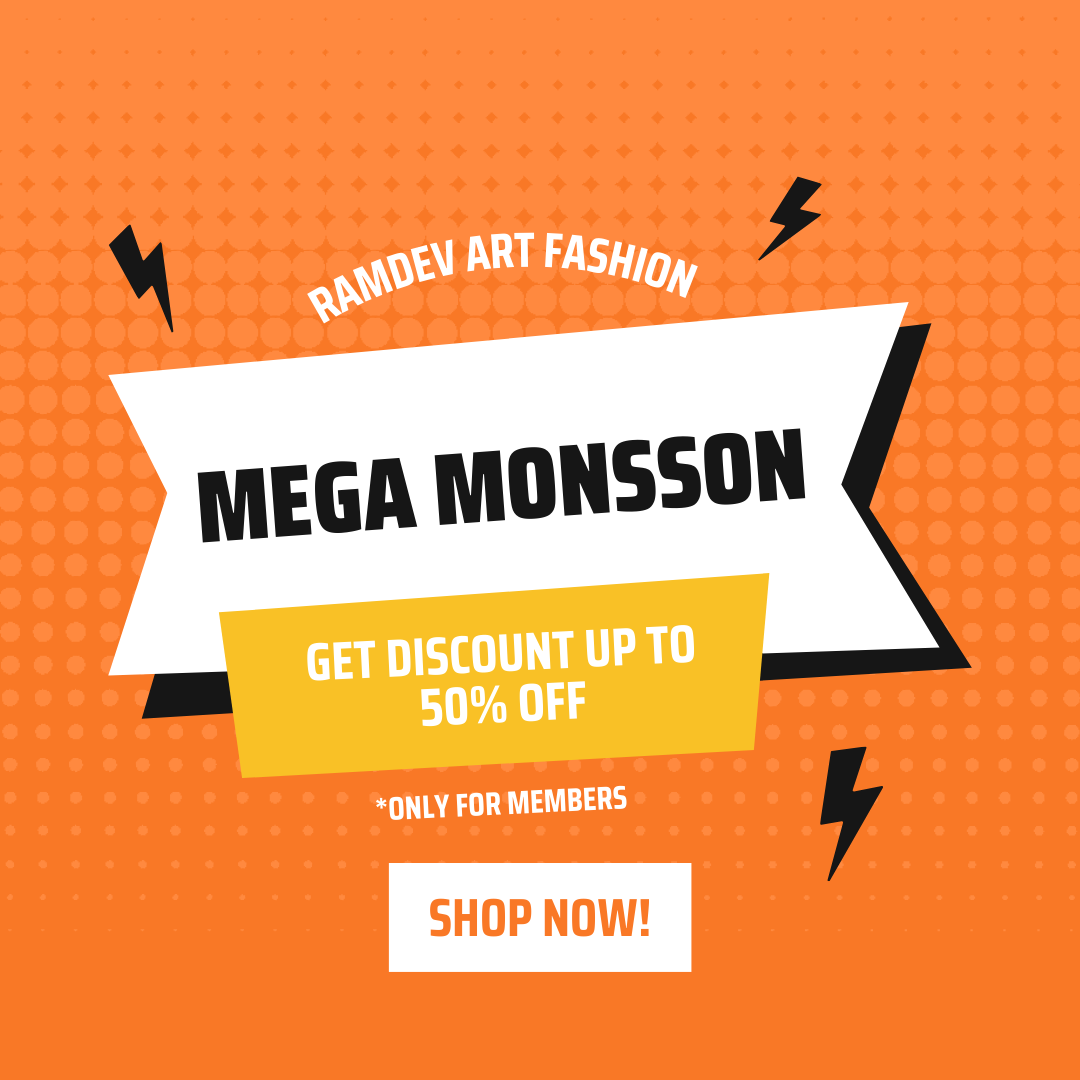 Mega Monsoon Sale: Get Flat 50% Off on All Products and Collections at Ramdev Art Fashion Jewellery!