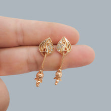 Elegant 22K Gold Plated Pearl Drop Earrings for Women and Girls