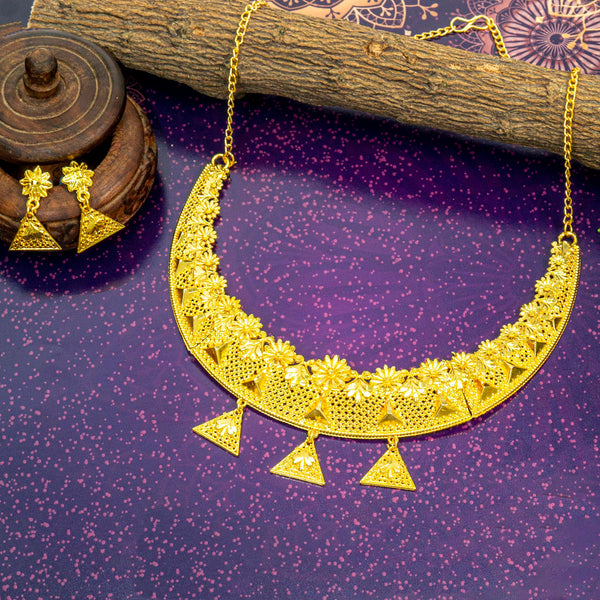 Stylish and Trendy Gold Plated Brass Jewellery Set For Women and Girls