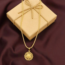 Stunning 22K Gold Plated Brass AD Studs Necklace Pendant For Women and Girls