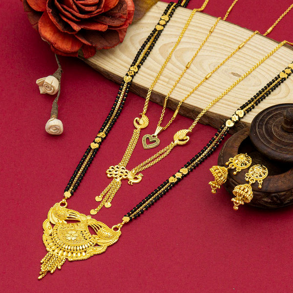 Designer and Stylish Daily Wear Brass Gold Plated Mangalsutra For Women