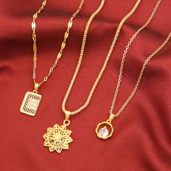 Charming Gold Plated Necklace Chain Pendant For Women and Girls