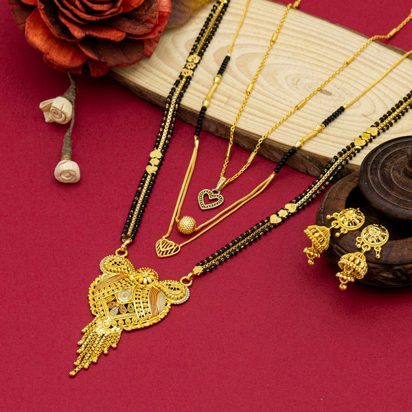 Stylish Daily Wear Brass Gold Plated Mangalsutra For Women and Girls