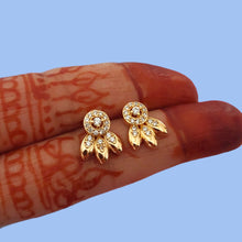 Everyday Wear Rose Gold American Diamond Stud Earrings for Women