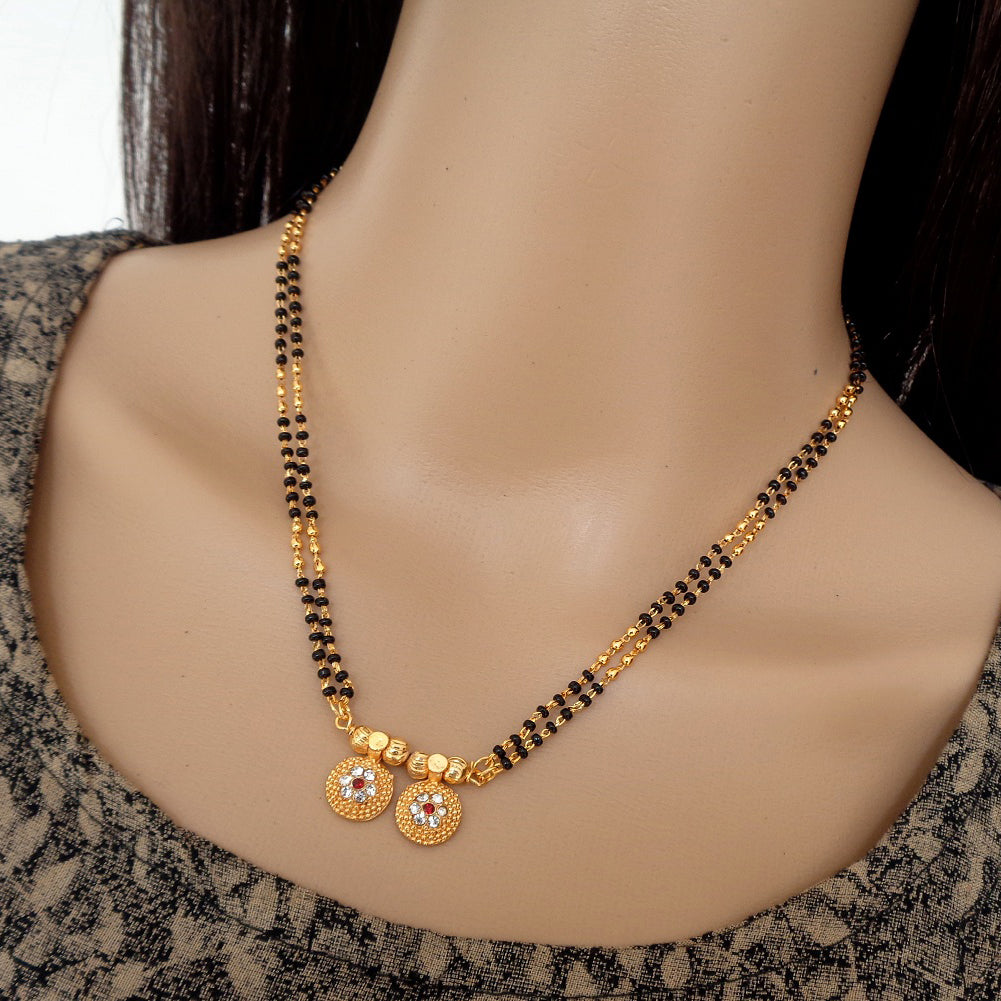 Daily Wear 22K Gold Plated Designer Vati Mangalsutra for Women