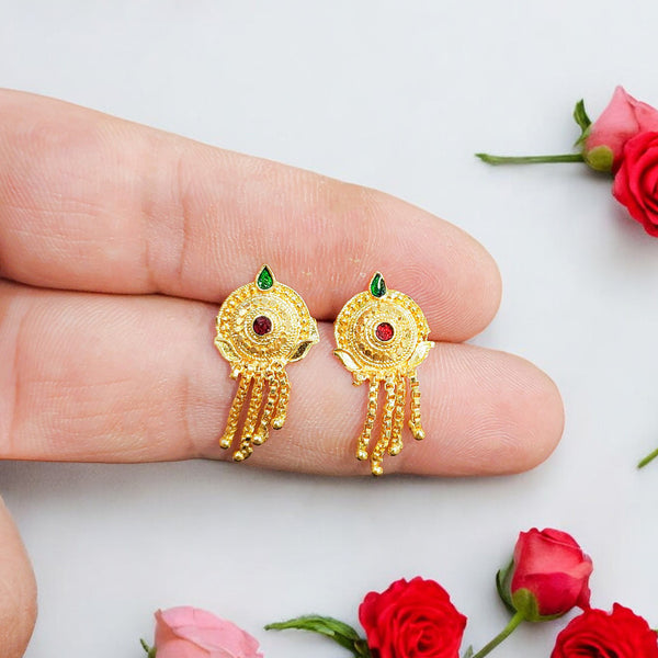 Graceful 22K Gold Plated Floral Earrings for Women and Girls