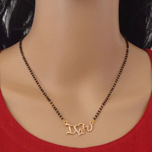 Stylish Love Pendant Black Beads Mangalsutra for Women and Girls