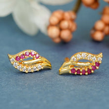 Gold Plated Designer AD Diamond Earrings