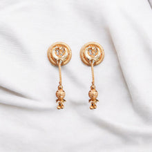 Chic 22K Gold Plated CZ Stone Stud Earrings for Women and Girls