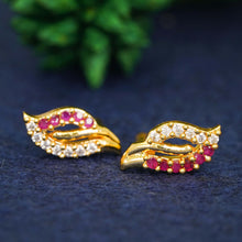 Gold Plated Designer AD Diamond Earrings