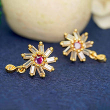 Fashionable AD Diamond Studs - Gold Plated