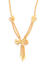 Gold-Plated Brass Mangalsutra Necklace with Peacock Pendant