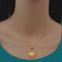 Heart-Shaped Brass Necklace Chain for Women & Girls