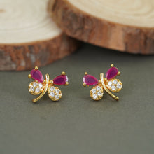 Charming Gold-Plated AD Diamond Earrings For Women