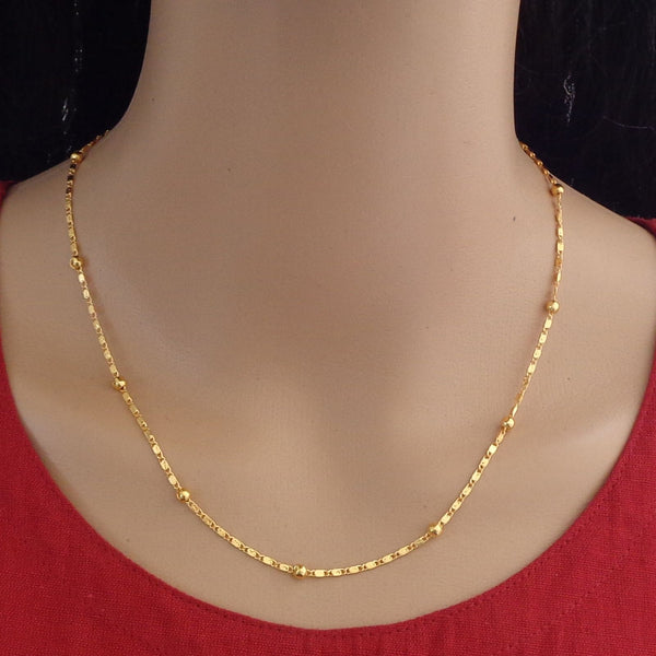 Trendy 22k Gold-Plated Chain Comfortable Fit & Stylish Look