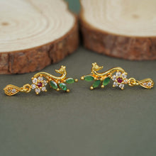 Stunning AD Diamond Gold-Plated Studs