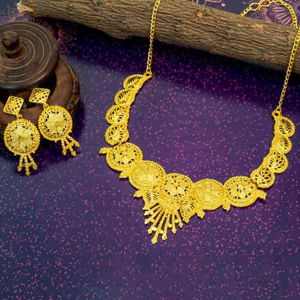 Traditional and Stylish Brass Gold Plated Jewellery Set For Women and Girls