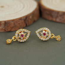 Stylish AD Diamond Gold-Plated Studs For Women and Girls