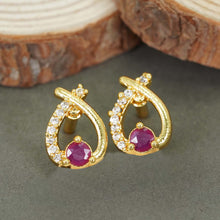 Classy Gold-Plated AD Diamond Earrings For Women