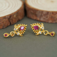 Fashion Forward AD Diamond Gold-Plated Earrings