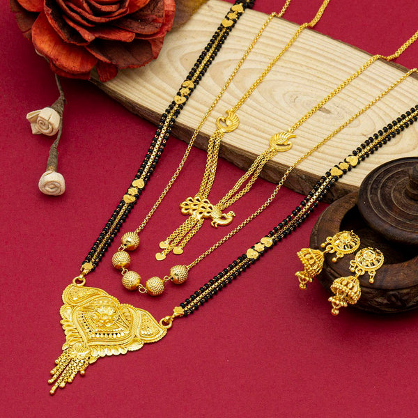 Beautiful Daily Wear Brass Gold Plated Mangalsutra For Women and Girls