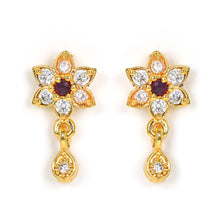 Glam Gold-Plated AD Diamond Studs Earrings For Women