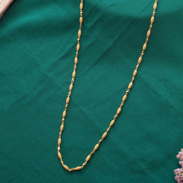 Stunning 22K Gold Plated Tulsi Mala: 26-Inch Length for Women and Girls