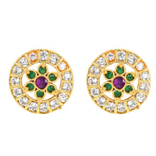 Fashion Forward AD Diamond Gold-Plated Earrings