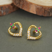 Designer Brass AD Diamond Studs Earring For Women