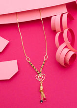 Heart Shape Brass Daily Wear Gold Plated Mangalsutra For Women and Girls