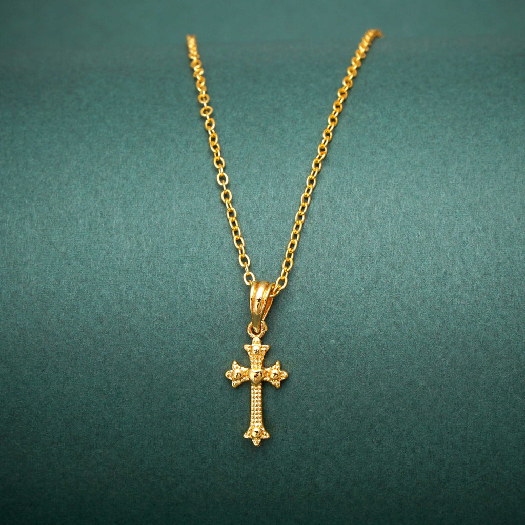 Cross Necklace Jesus Piece Necklace Gold Daily Wear 22k Gold
