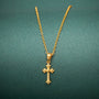 Daily Wear 22k Gold Plated Jesus Cross Pendant For Women and Girls