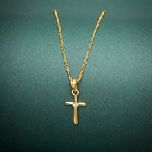 Glamorous and Stunning Cross Sign Gold Plated Necklace Chain For Women and Girls