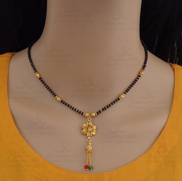 Daily Wear 22K Gold Plated  Flower Mangalsutra For Women and Girls