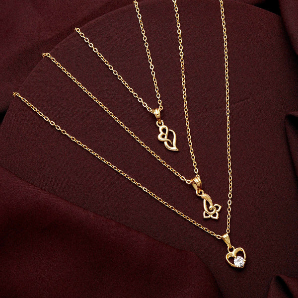 Charming and Stunning Gold Plated Necklace Chain Pendant For Women and Girls