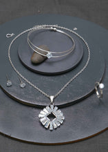 Sparkling Silver Zircon Necklace Set For Women and Girls