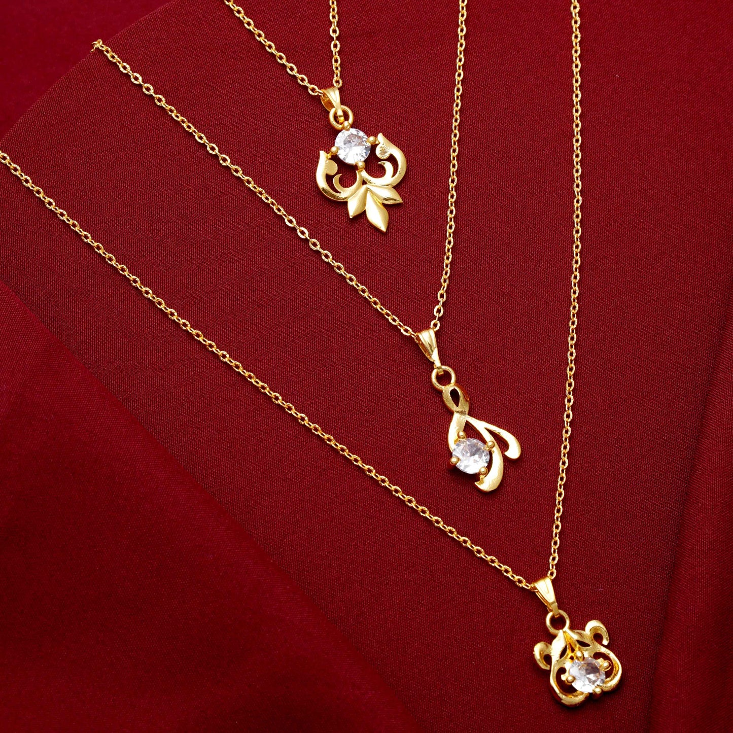 God Sikh Khanda Chain Pendant (Pendant with Chain) for Men & Women Pure Gold Plated Punjabi Symbol Chain Locket
