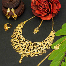 Incredible 22K Gold Plated Choker Necklace Set for Women and Girls