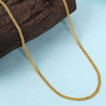 22K Gold-Plated Rope Design Chain Necklace Lightweight, and Skin-Friendly