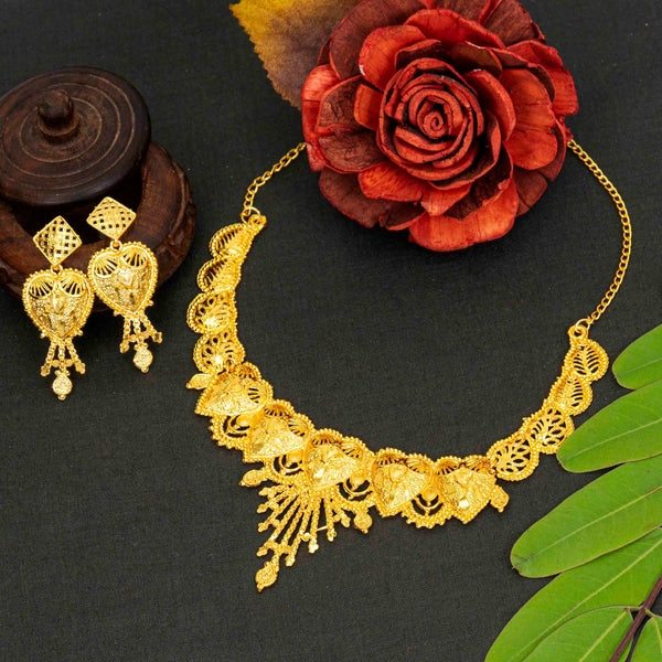 Stylish and Trendy Brass Gold Plated Jewellery Set For Women and Girls