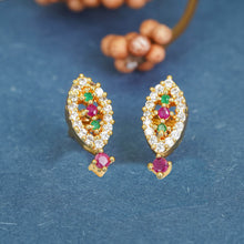 Charming Gold-Plated AD Diamond Earrings For Women and Girls