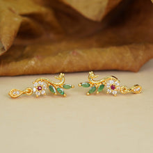 Stunning AD Diamond Gold-Plated Studs