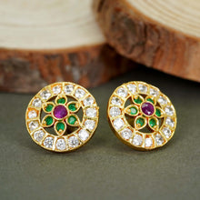 Fashion Forward AD Diamond Gold-Plated Earrings