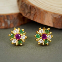 Stunning AD Diamond Studs - Gold Plated