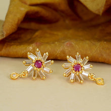 Fashionable AD Diamond Studs - Gold Plated