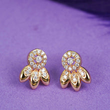 Everyday Wear Rose Gold American Diamond Stud Earrings for Women