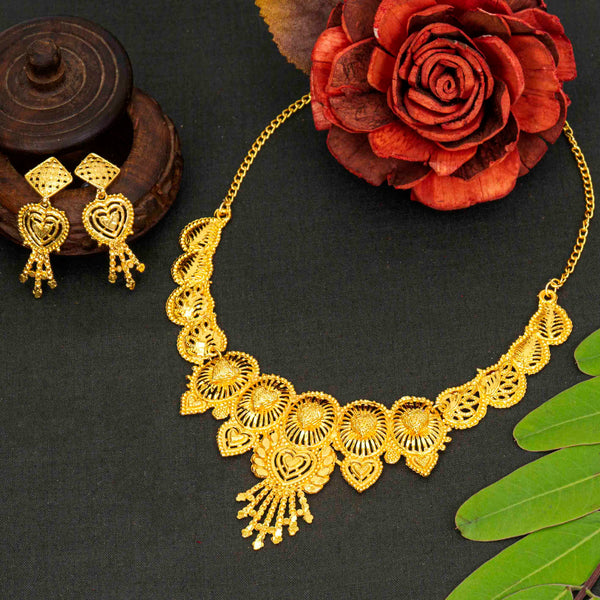 Charming and Stylish Gold Plated Brass Jewellery Set For Women and Girls