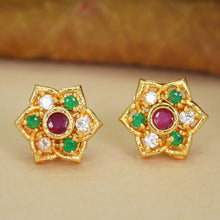 Gold-Plated Glamour AD Diamond Earrings For Women and Girls