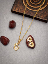 Daily Wear Heart Shape Gold Plated Necklace Chain Set Along With Earring For Women and Girls