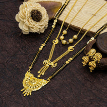 Charming Daily Wear Brass Gold Plated Mangalsutra For Women and Girls